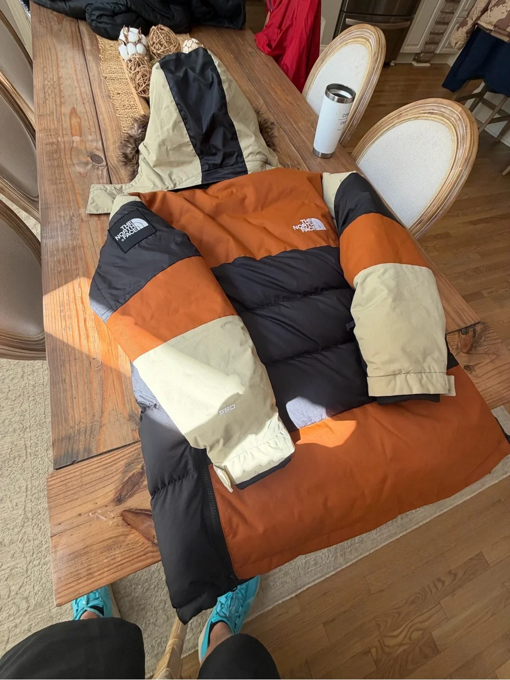 NORTH FACE CAFE CARAMEL 550 DOWN PARKA MENS XL NWOT EXCELLENT CONDITION RET$699